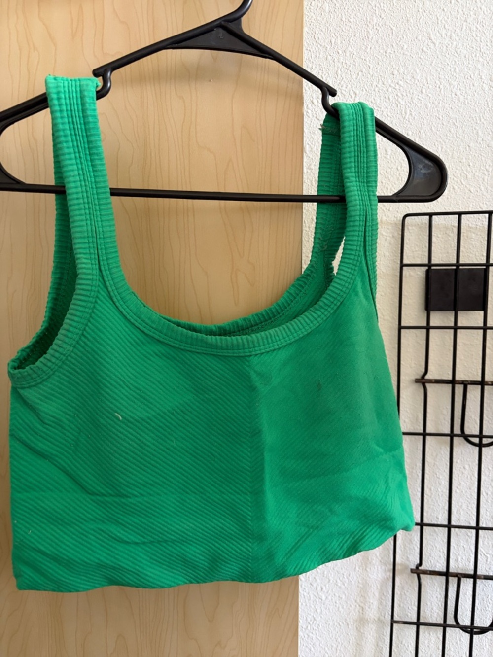 Nikibiki Emerald Green Ribbed Crop Tank